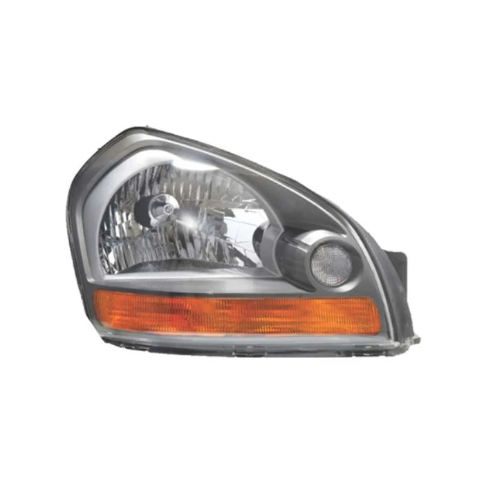 Farol Principal HYUNDAI TUCSON Lado Direito Máscara Cinza Aro Cinza Pisca Âmbar - ORGUS FY559LD