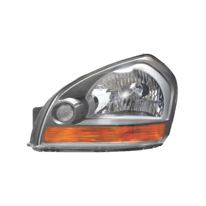 Farol Principal HYUNDAI TUCSON Lado Esquerdo Máscara Cinza Aro Cinza Pisca Âmbar - ORGUS FY559LE