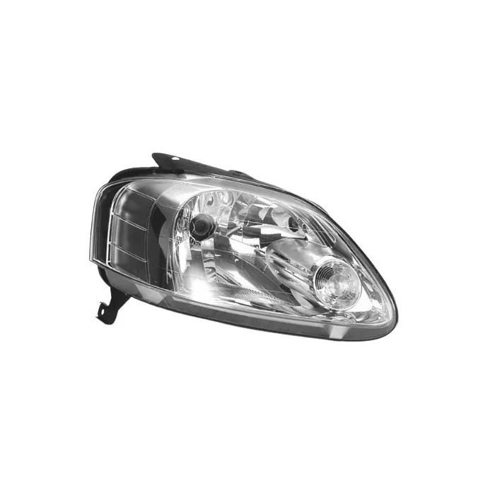Farol Principal Lado Esquerdo Máscara Cromada Monorefletor H4 - ORGUS FW396LEA