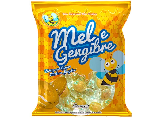 Bala Dura Sabor Mel E Gengibre