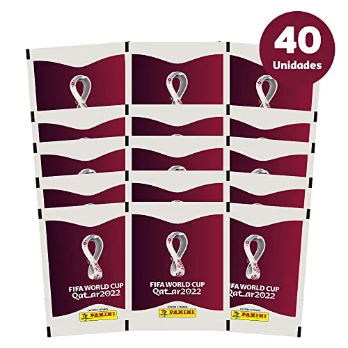 Blister Cartela C/ 40 Envelopes 200 Unidades De Figurinhas Da Copa Do Mundo Qatar 2022