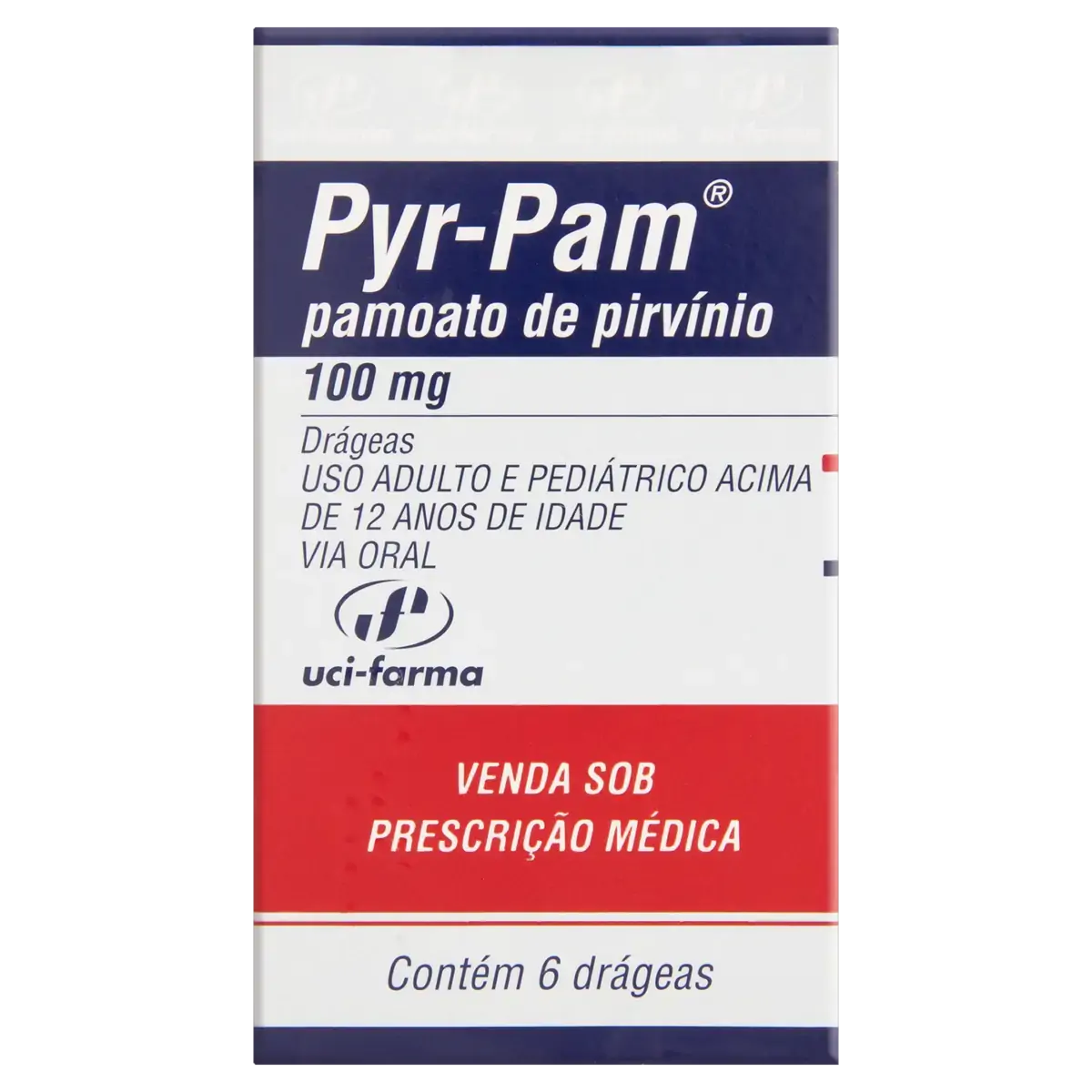 Pyr Pam 100mg Uci Farma Caixa 6 Drágeas