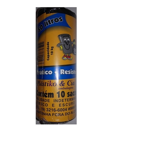Saco Lixo Enroladinho 50l C/10un