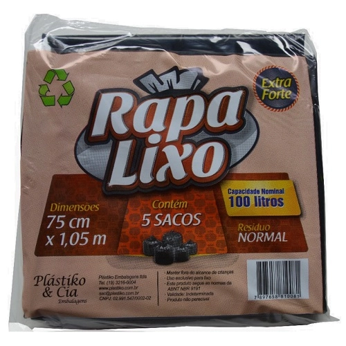 Saco Lixo Rapalixo 100l C/5un