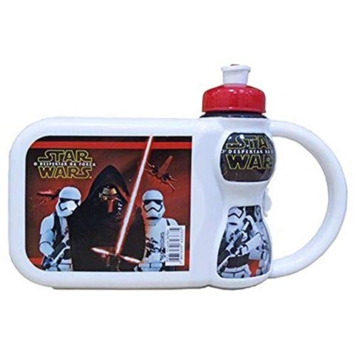 Porta Lanche Star Wars Kit Lancheira E Garrafinha Squeeze
