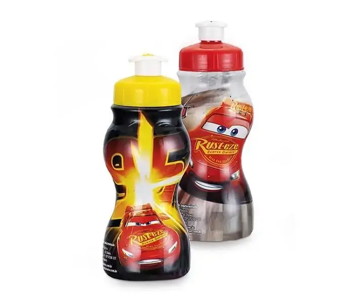 Garrafa Sleeve Carros Capacidade 250 ml Dimensão do Produto 17x6x6cm Cars Cores Sortidas, Plasduran 805 - 104605