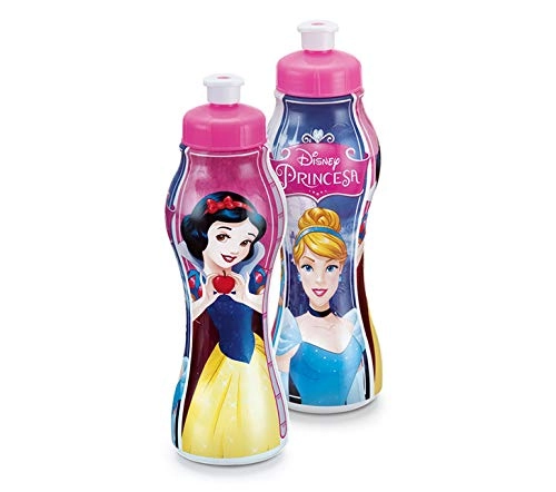 Garrafa Sleeve Princesas Composição Plástico Capacidade 450ml Dimensão 22x7x7cm Cores Sortidas, Plasduran 470758- 104617