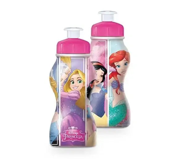 Garrafa Sleeve Princesas Capacidade 250 ml Dimensão 16x6x6cm Cores Sortidas, Plasduran 0804 - 104616