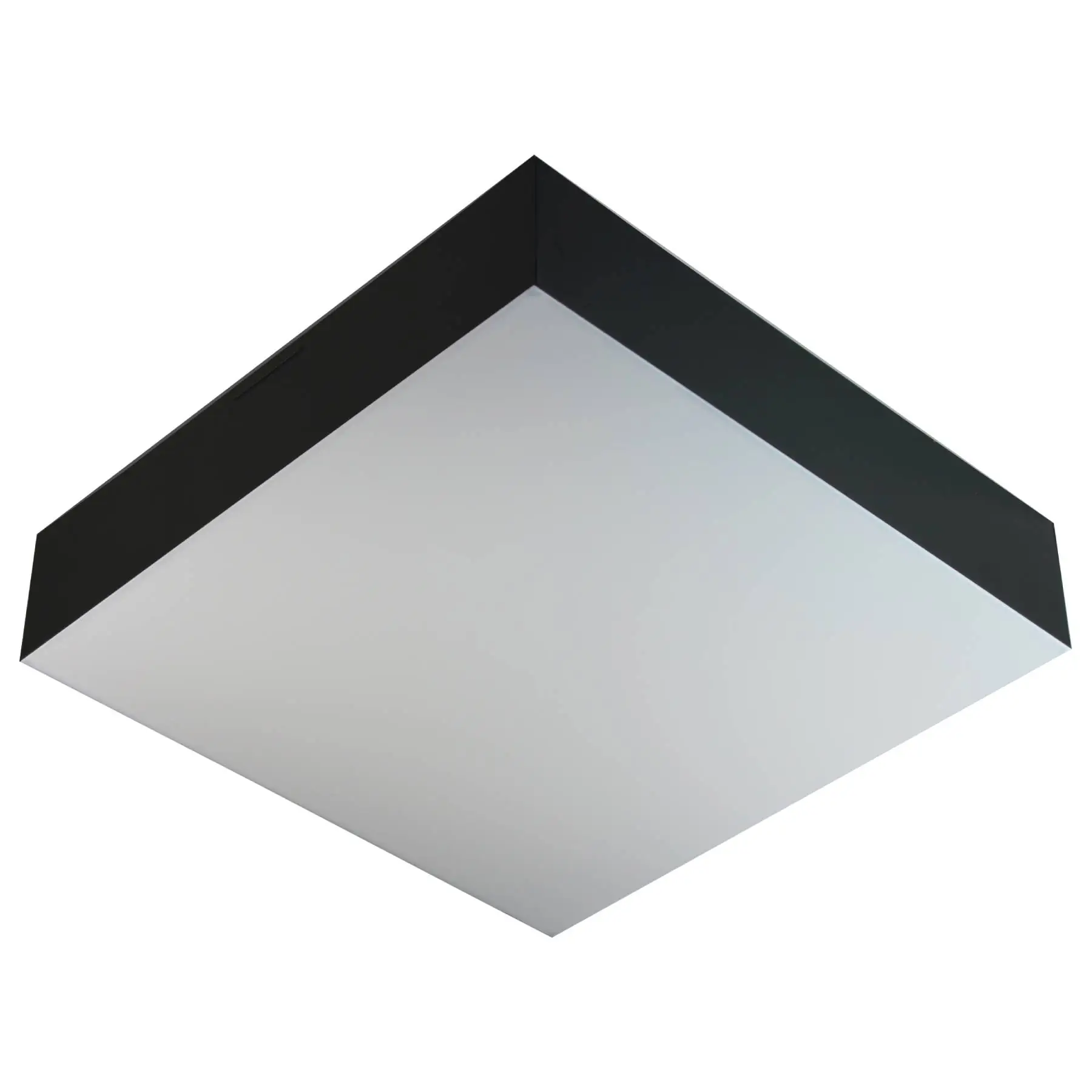 Plafon de Sobrepor Quadrado Valencia Preto para 02 Lâmpadas Bulbo Led E-27 - 26X26 cm