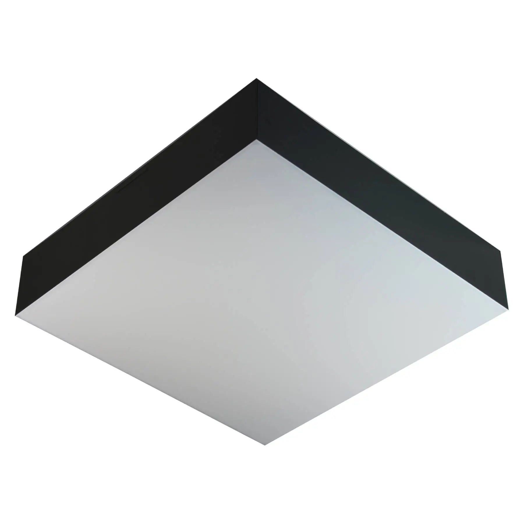 Plafon de Sobrepor Quadrado Valencia Preto para 04 Lâmpadas Bulbo Led E-27 - 36X36 cm