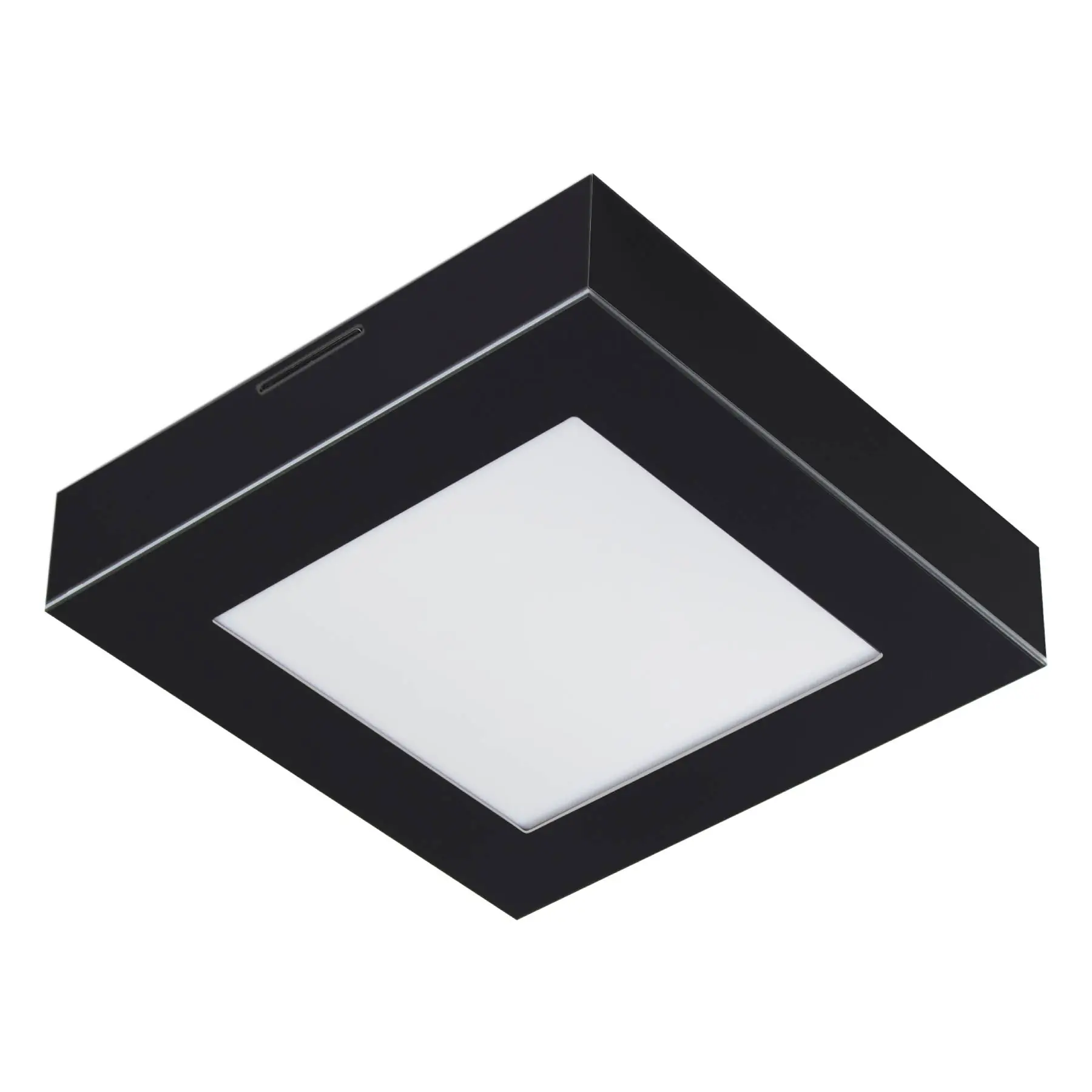 Plafon de Sobrepor Led Quadrado Valencia de 16W - 26X26 cm Preto - 6500K - Bivolt - Luz Branca