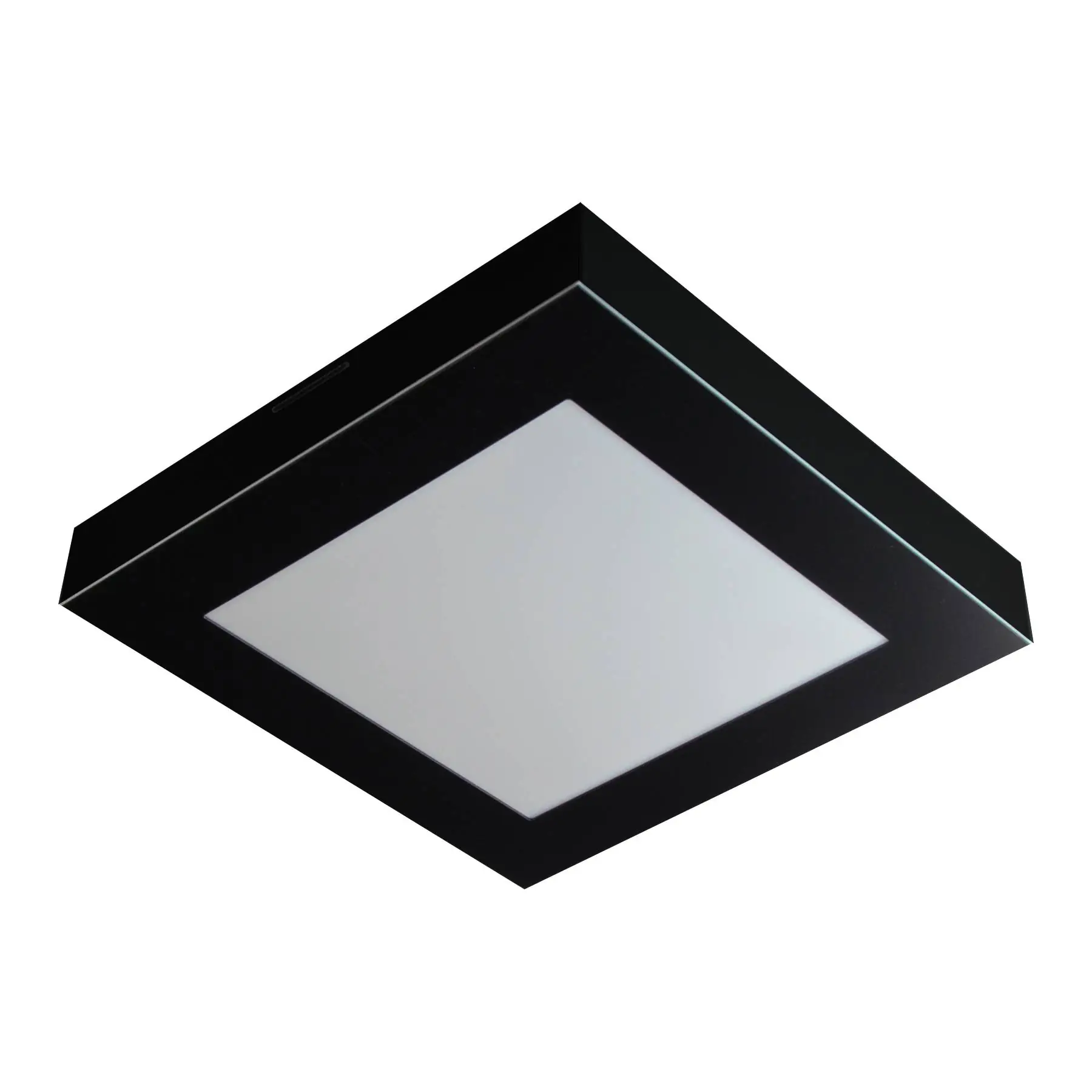 Plafon de Sobrepor Led Quadrado Valencia de 25W - 36X36 cm Preto - 6500K - Bivolt - Luz Branca