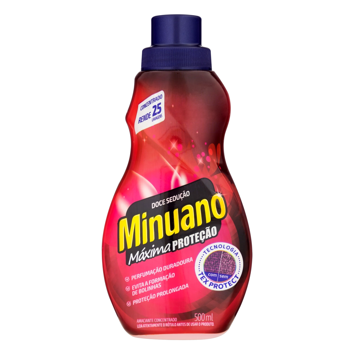 Amaciante De Roupa Concentrado Doce Sedução Minuano Máxima Proteção Frasco 500ml