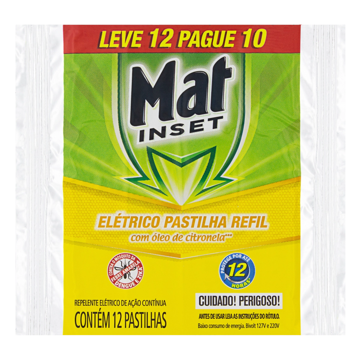 Repelente Pastilha Elétrico Citronela Mat Inset Pacote Refil Leve 12 Pague 10 Unidades