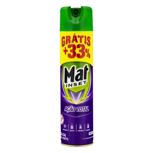 Multi Inseticida Aerossol Ação Total Mat Inset Frasco 360ml Spray Grátis 33