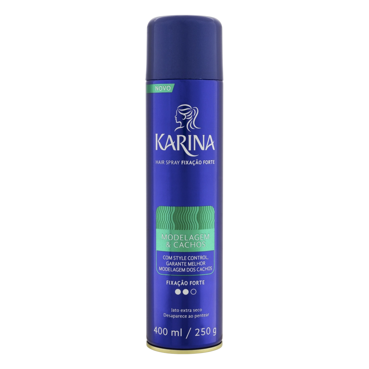 Hair Spray Jato Extrasseco Forte Karina Modelagem Cachos Frasco 400ml