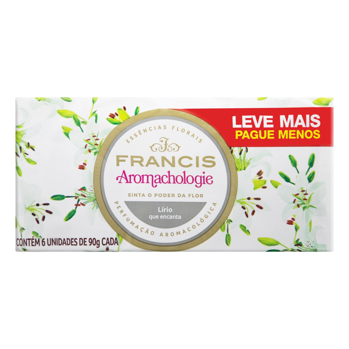 Sabonete Barra Lírio Francis Aromachologie Flow Pack 6 Unidades 90g Cada Leve Mais Pague Menos