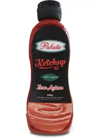 Ketchup Vegetal Sem Açúcar Palato 160g
