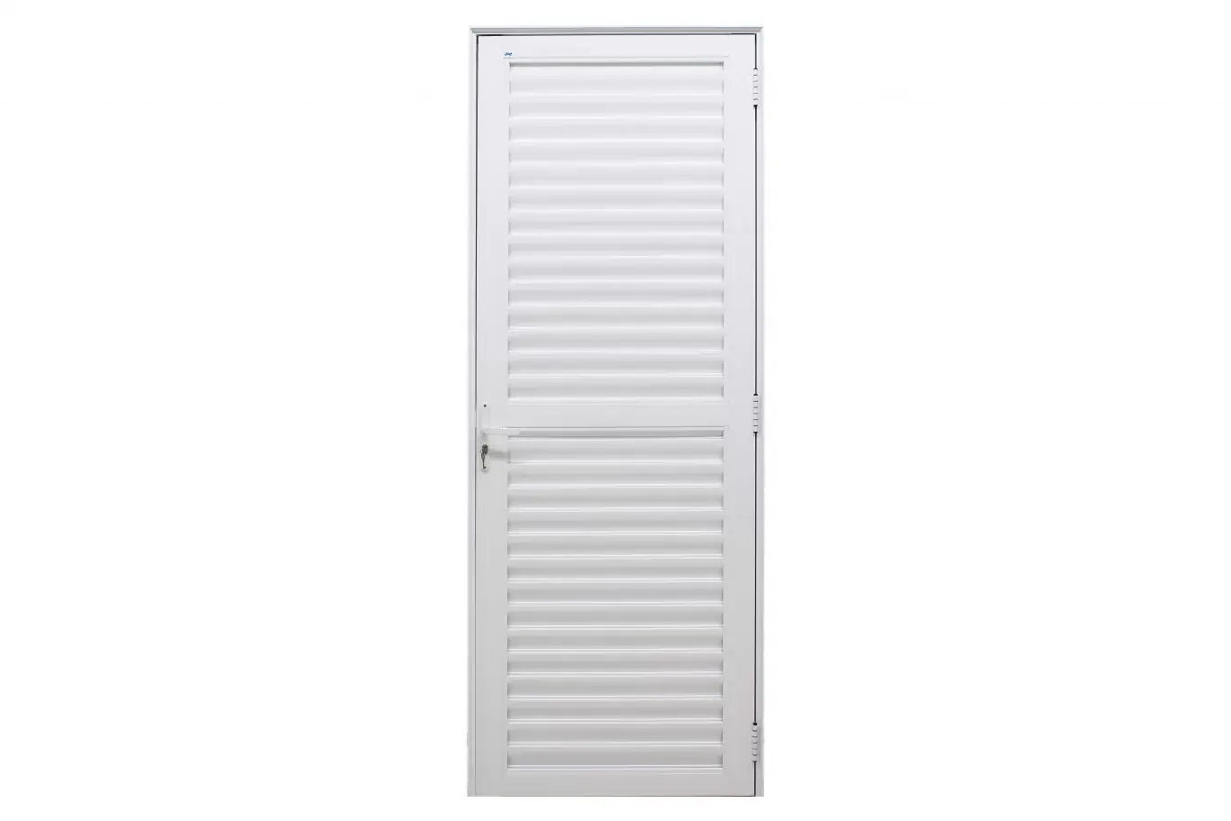 Porta Palheta Alumínio Branco 215x90 Sem Ventilação Jap Perfecta Max - Direita