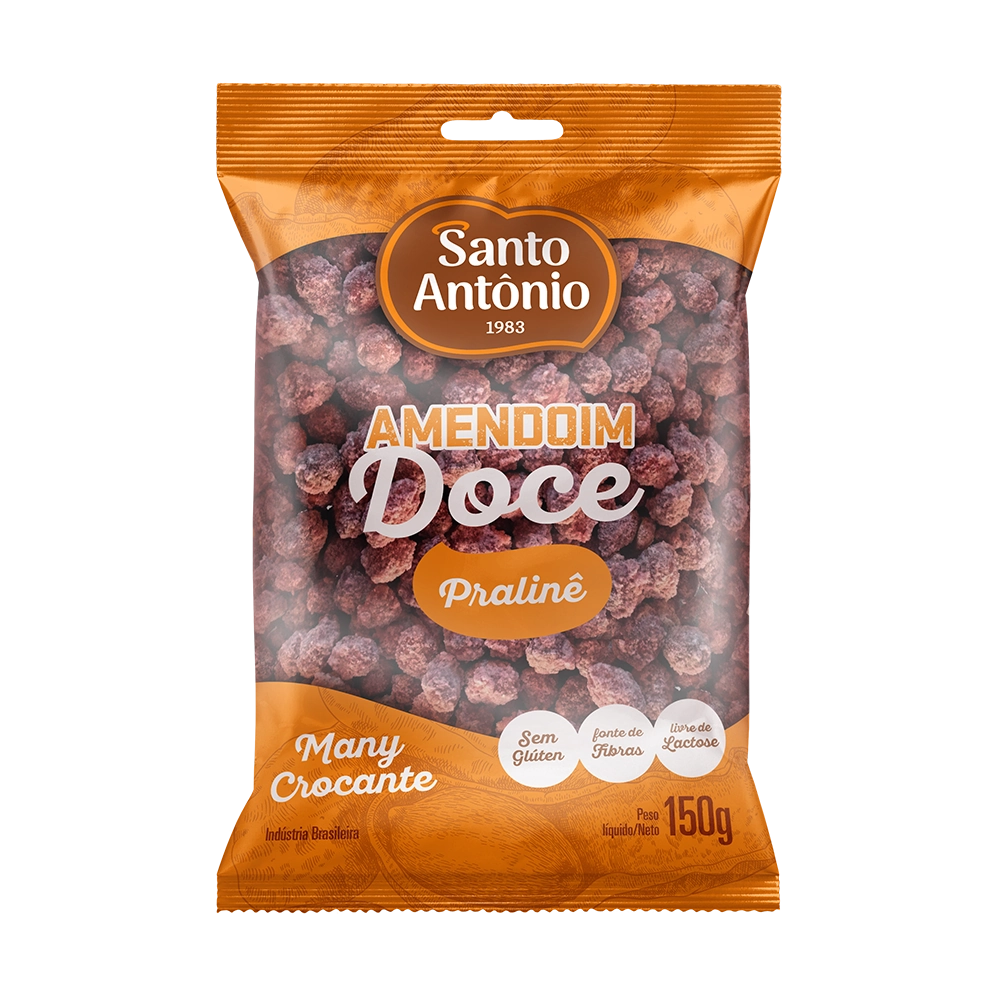 Amendoim Doce Pralinê Santo Antônio Pacote 150g