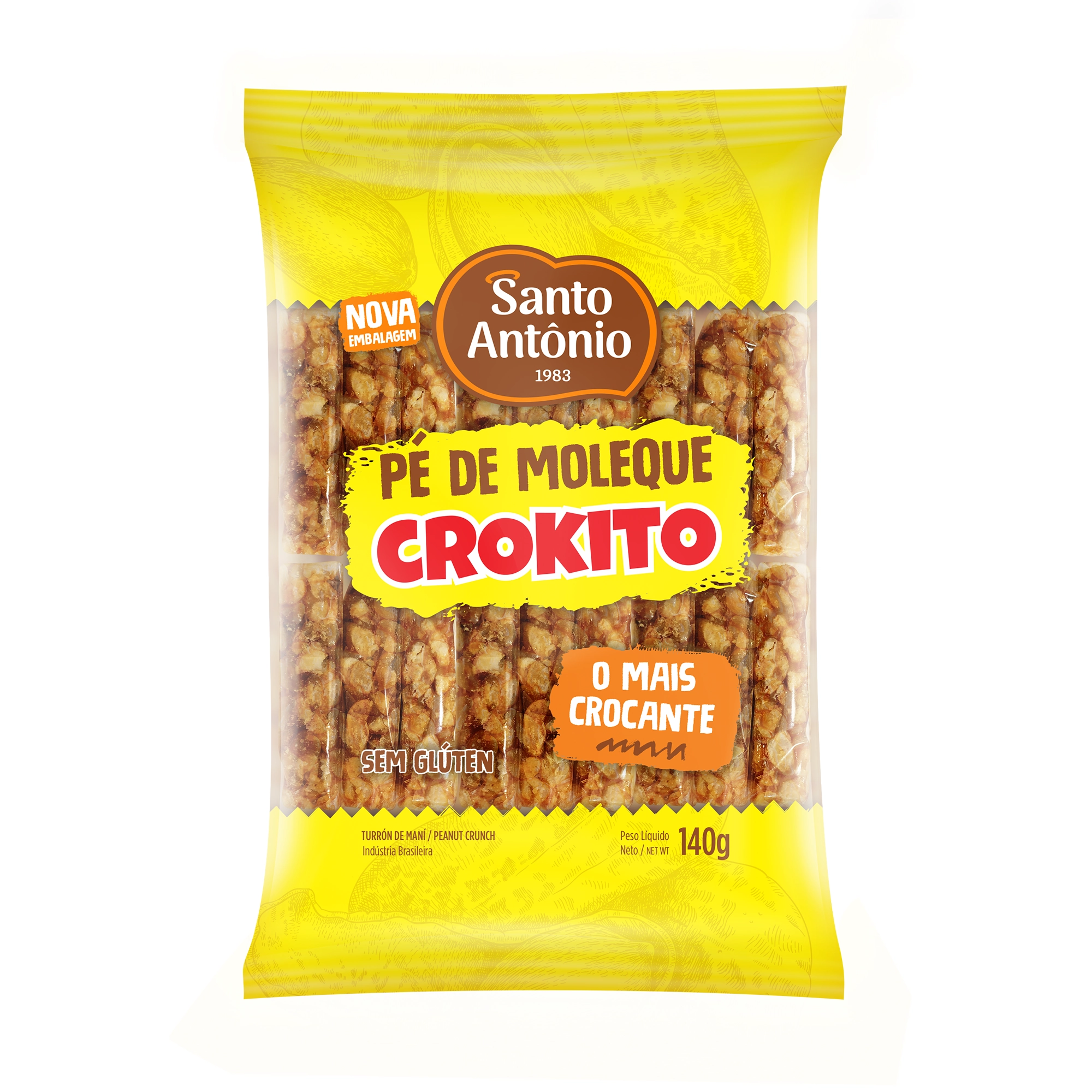 Pé De Moleque Santo Antônio Crokito Pacote 140g