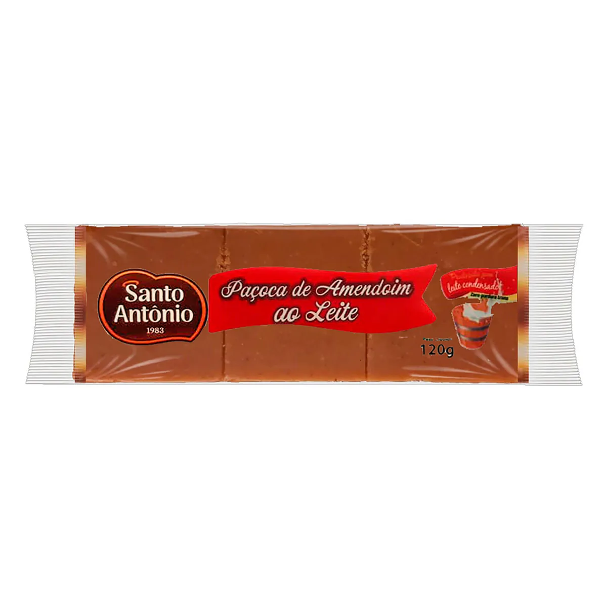 Paçoca Tablete Ao Leite Santo Antônio Pacote 120g