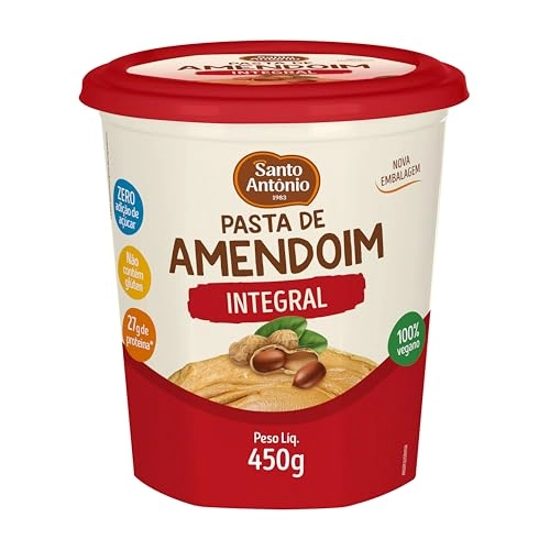 Pasta De Amendoim Integral Santo Antônio Pote 450g