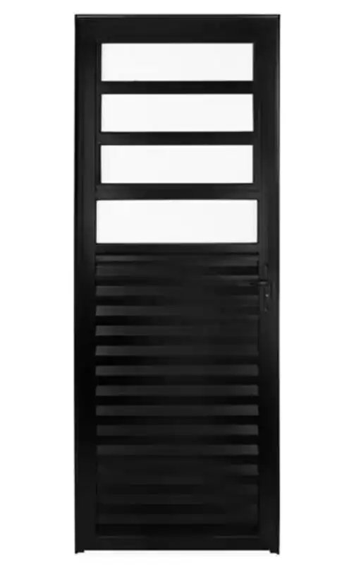 Porta De Aluminio Basculante Linha Premium Preto