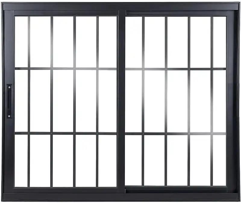 Vitro De Aluminio 2 Folhas Com Grade Linha Premium Preto