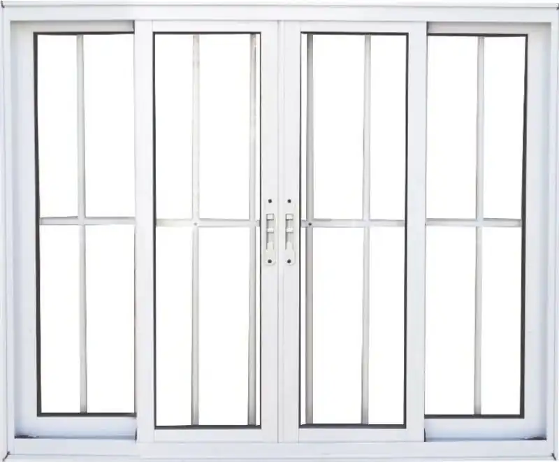 Vitro De Aluminio 4 Folhas Com Grade Linha Premium Branco