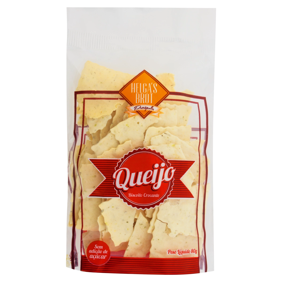 Biscoito Crocante Queijo Helgas Brot Pacote 80g