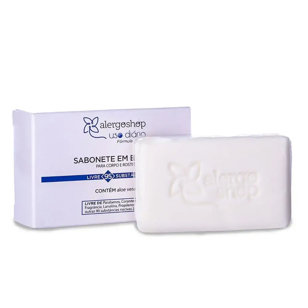 Sabonete em Barra Aloe Vera Uso Diário 100g - Alergoshop