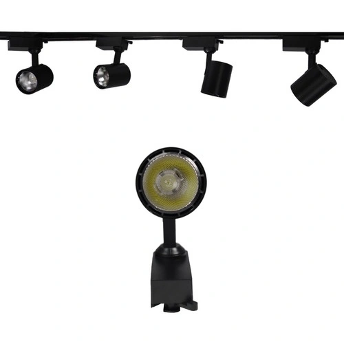 Kit Trilho Eletrificado 1 Metro Com 3 Spots Led 7w Bivolt Branco Neutro 4000k