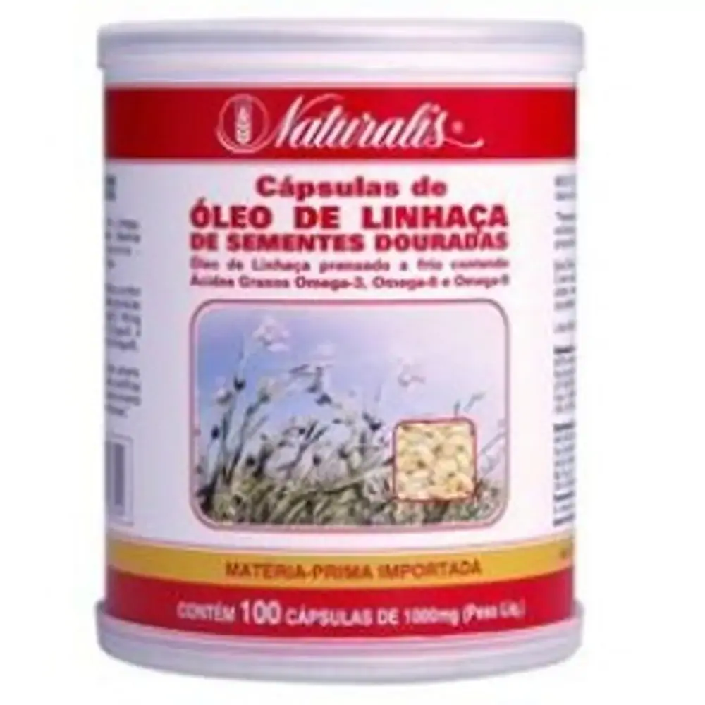óleo De Linhaça De Sementes Douradas 100 Cápsulas Naturalis
