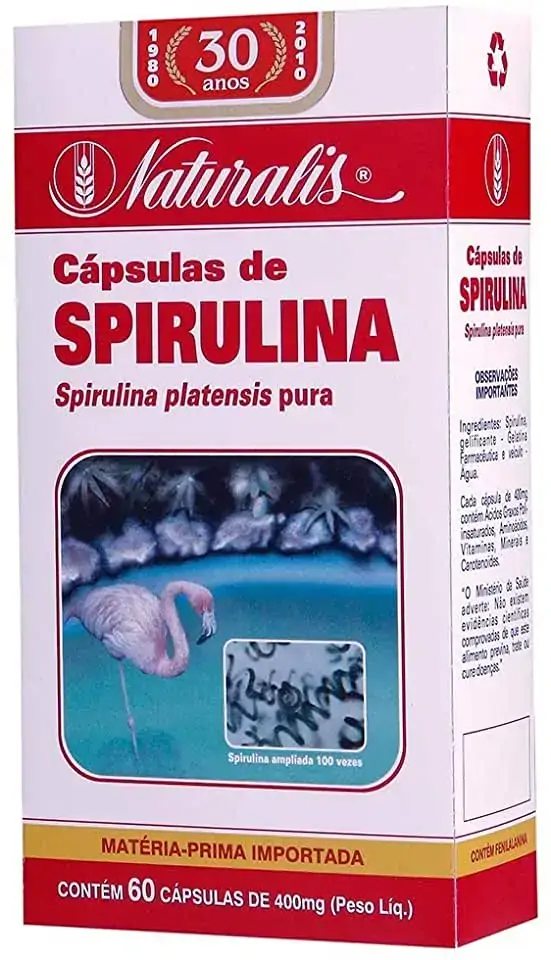 Spirulina 60 Cápsulas Naturalis