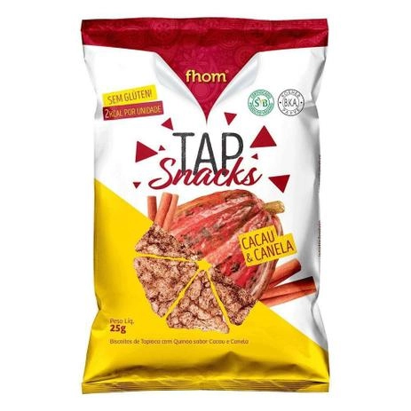Biscoito Tap Snack Cacau e Canela 25g - Fhom