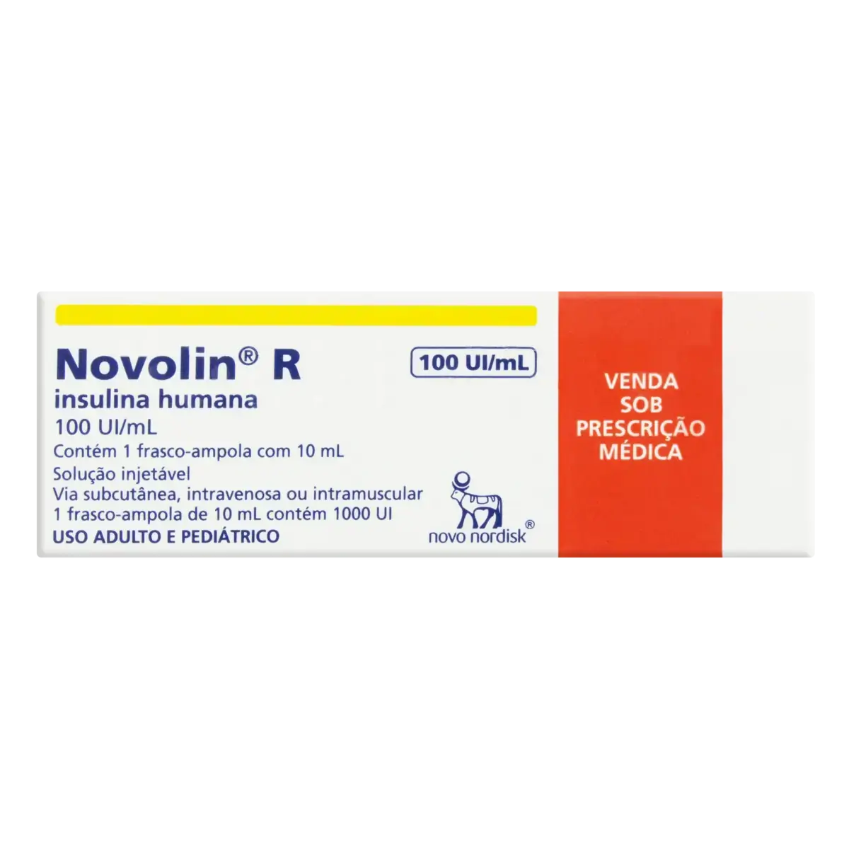 Novolin R 100ui/ml Novo Nordisk Caixa 10ml Solução Injetável