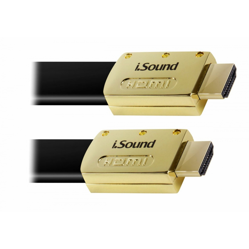 Cabo Hdmi 1080p/4k Com Conectores Dourados 24 K E Extensão De 7,62 M