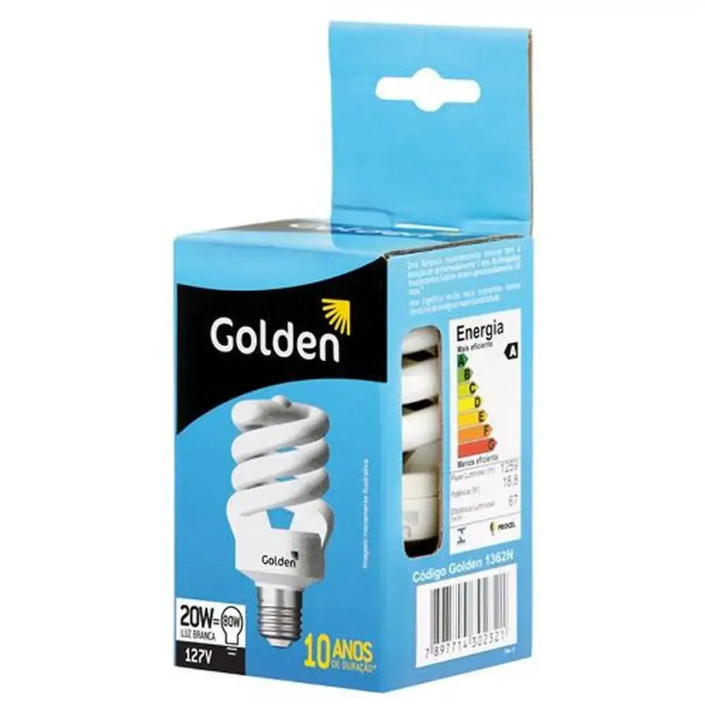 Lampada Elet Golden Espiral 20w 127v