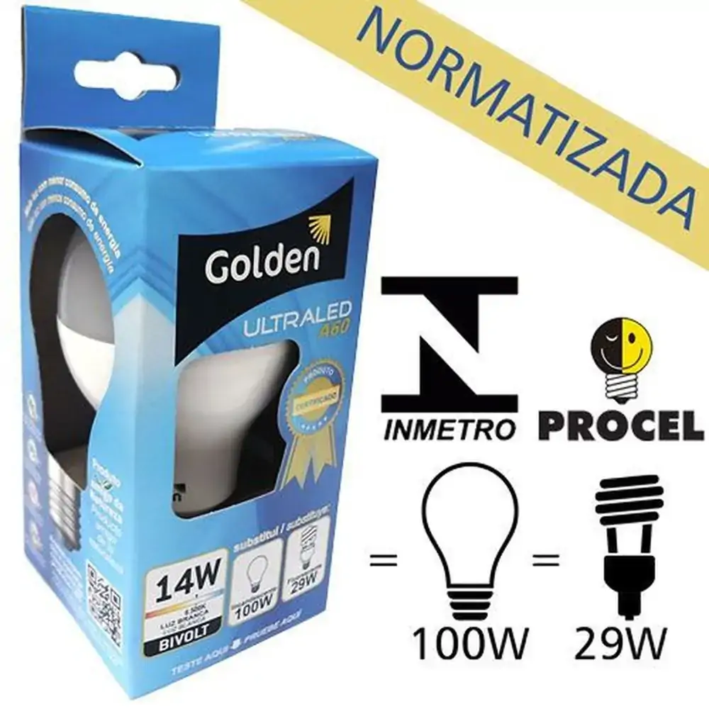 Lamp.golden Ultra Led A60 14w Bca