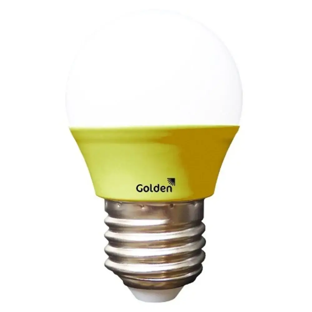 Lampada Golden Bolinha 3w Bivolt Amarela