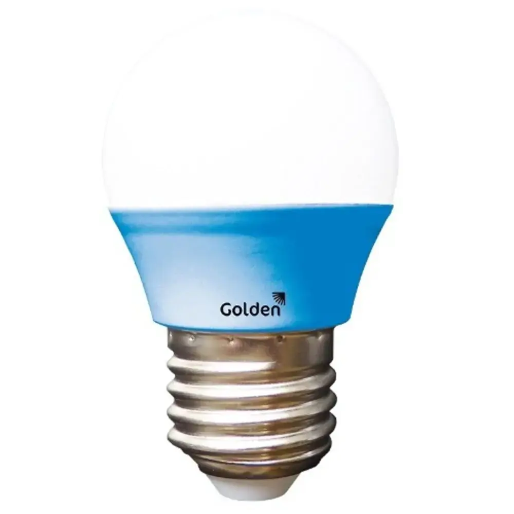 Lampada Golden Bolinha 3w Bivolt Azul
