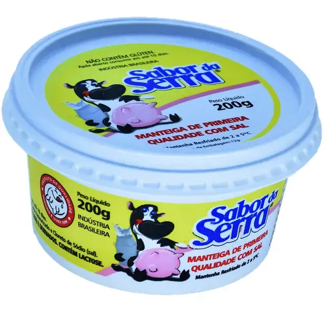 Manteiga Com Sal 200g Sabor Da Serra