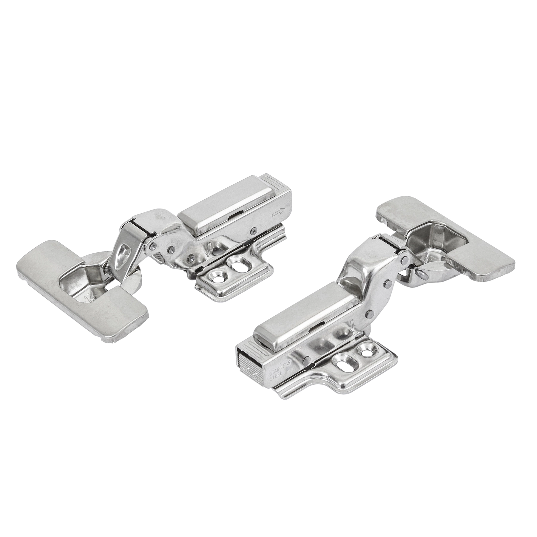 Kit 2 Dobradiça Easy TN Click Slow Inox Alta C