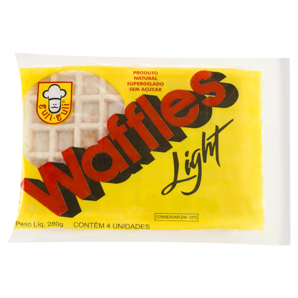 Waffles Light GULI GULI 280g com 4 Unidades