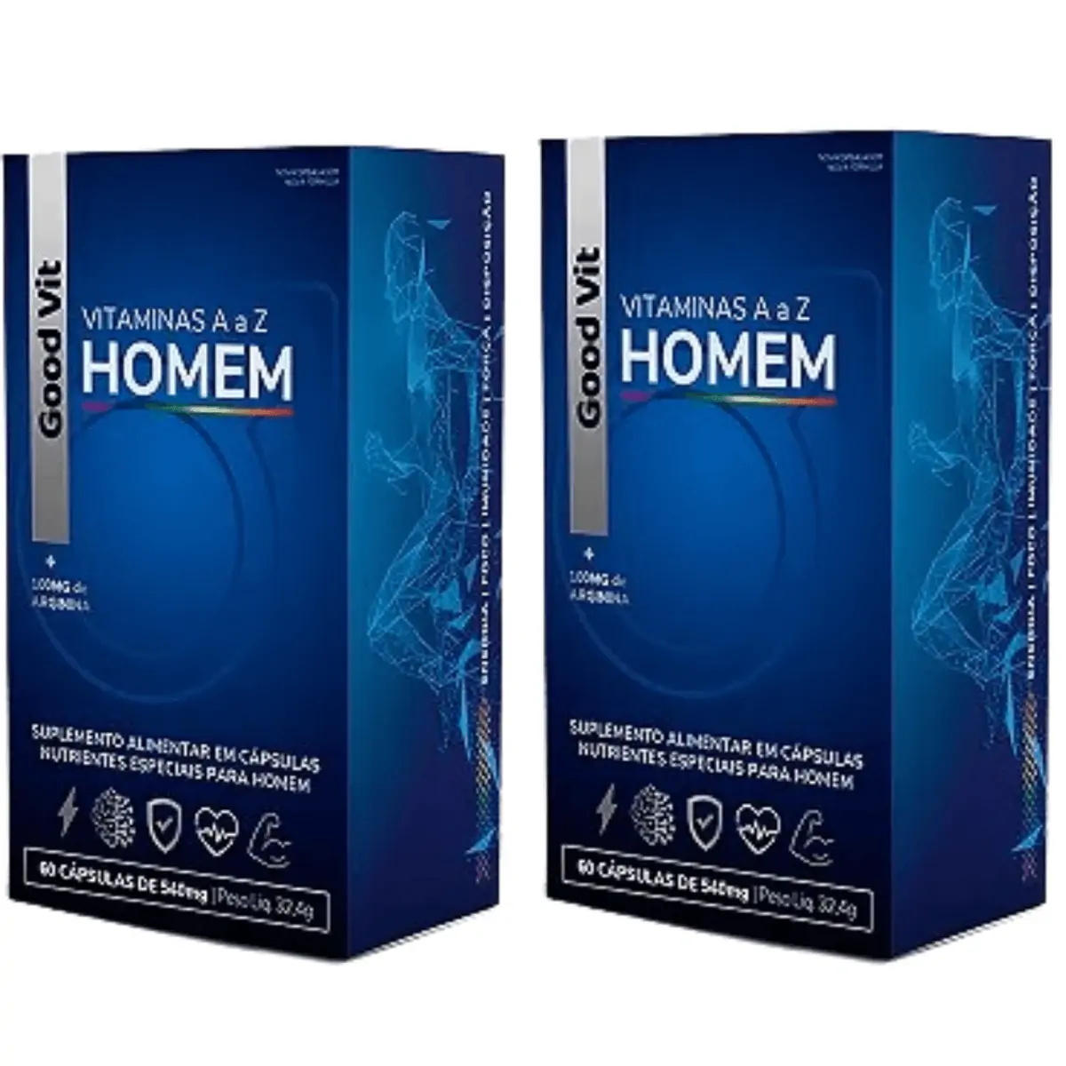 Kit C/2 Vitamina A a Z Homem C/60 Cápsulas - Good Vit