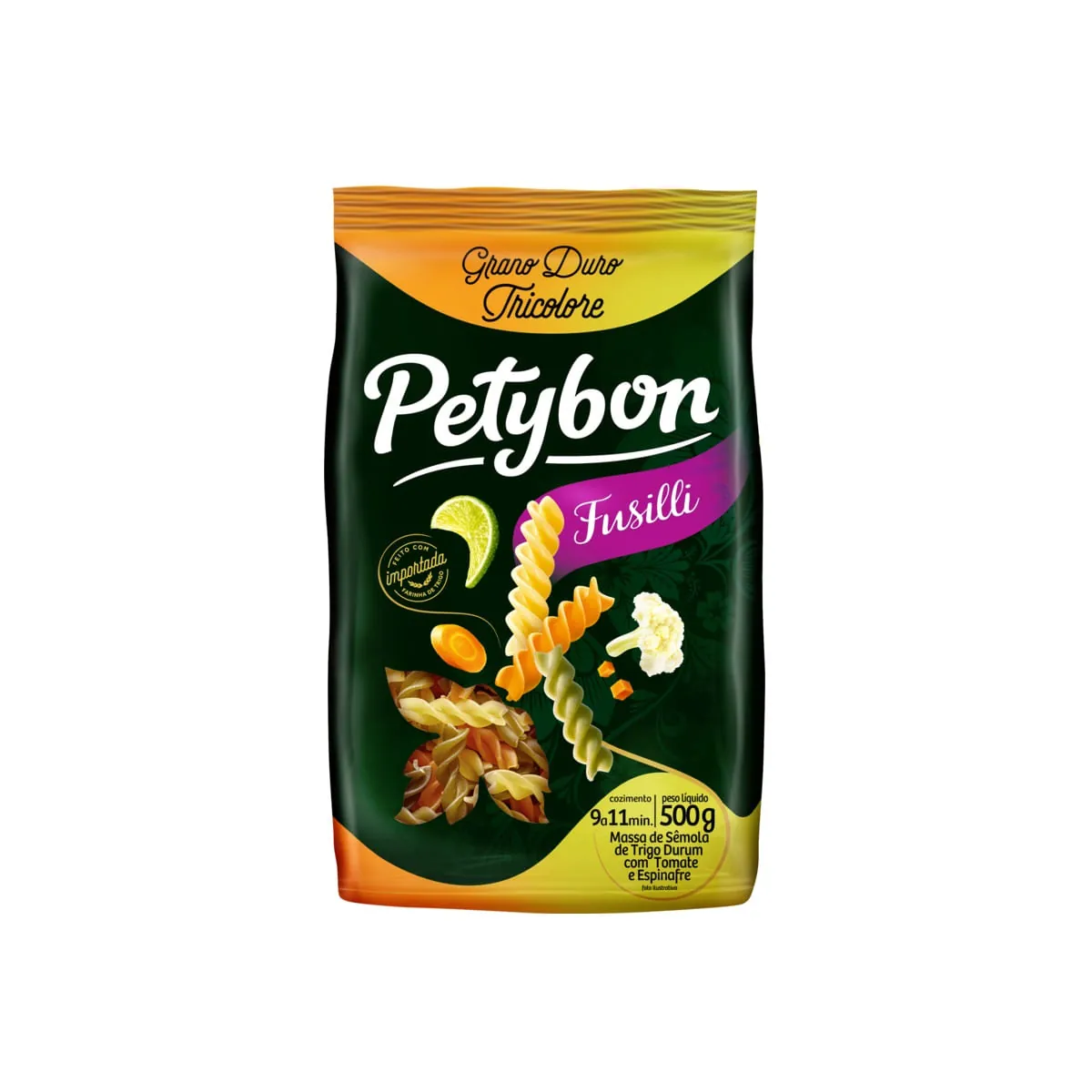 Macarrão Fusilli Petybon Grano Duro Tricolore Tradicional 500g