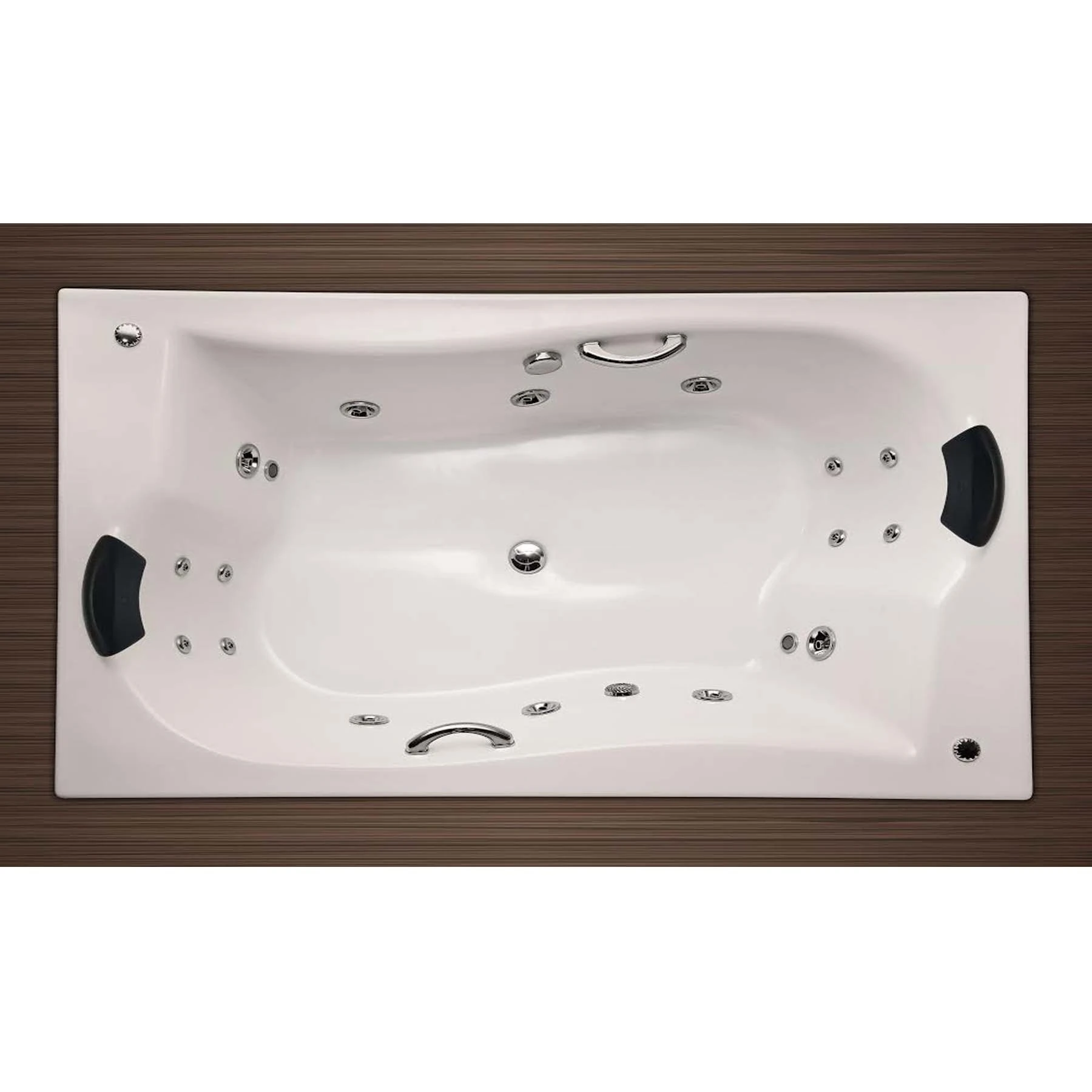 Banheira de Hidromassagem Cromoterapia 42x180x110cm Duete Confort Plus Stamplas