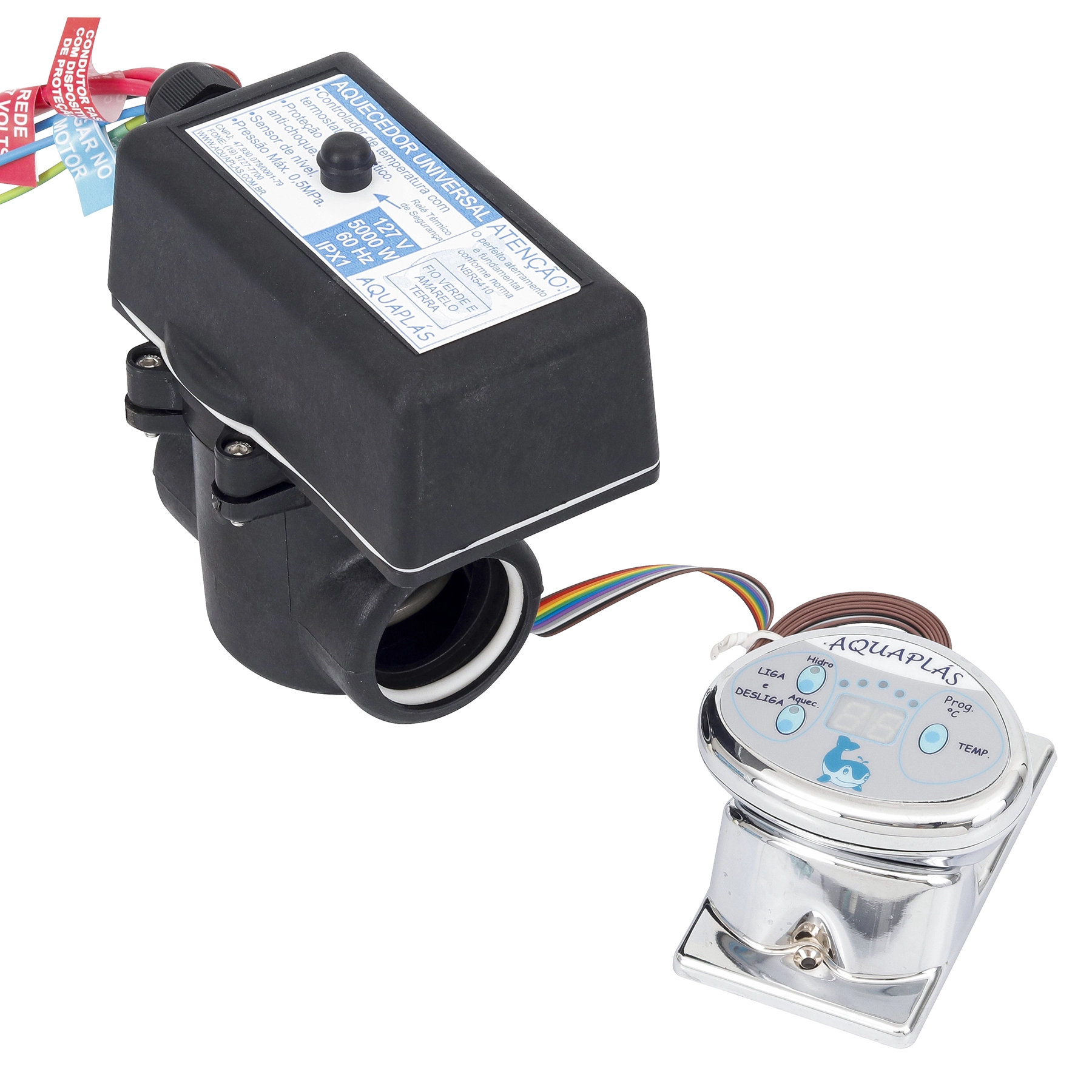 Aquecedor Elétrico para Hidromassagem 5000W 127V (110V) Universal Prata Aquaplás