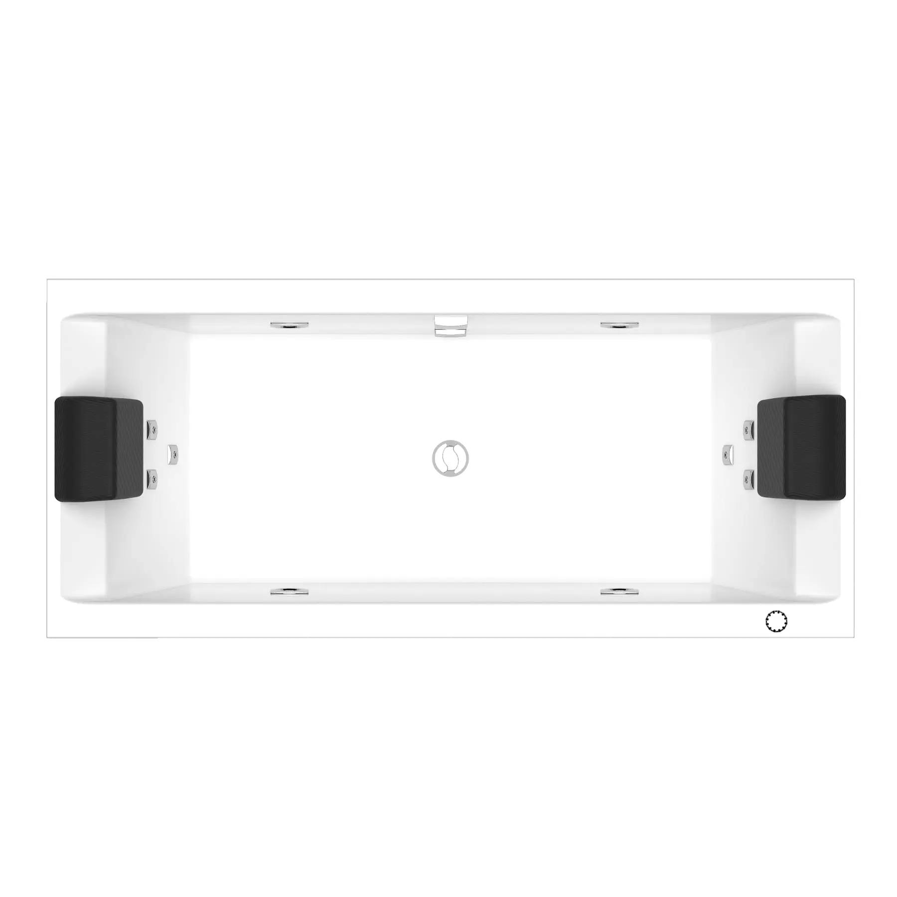 Banheira com Hidromassagem 1,8mx80x40cm Resina Termoplástica Dallas Cril Branca Aquaplás